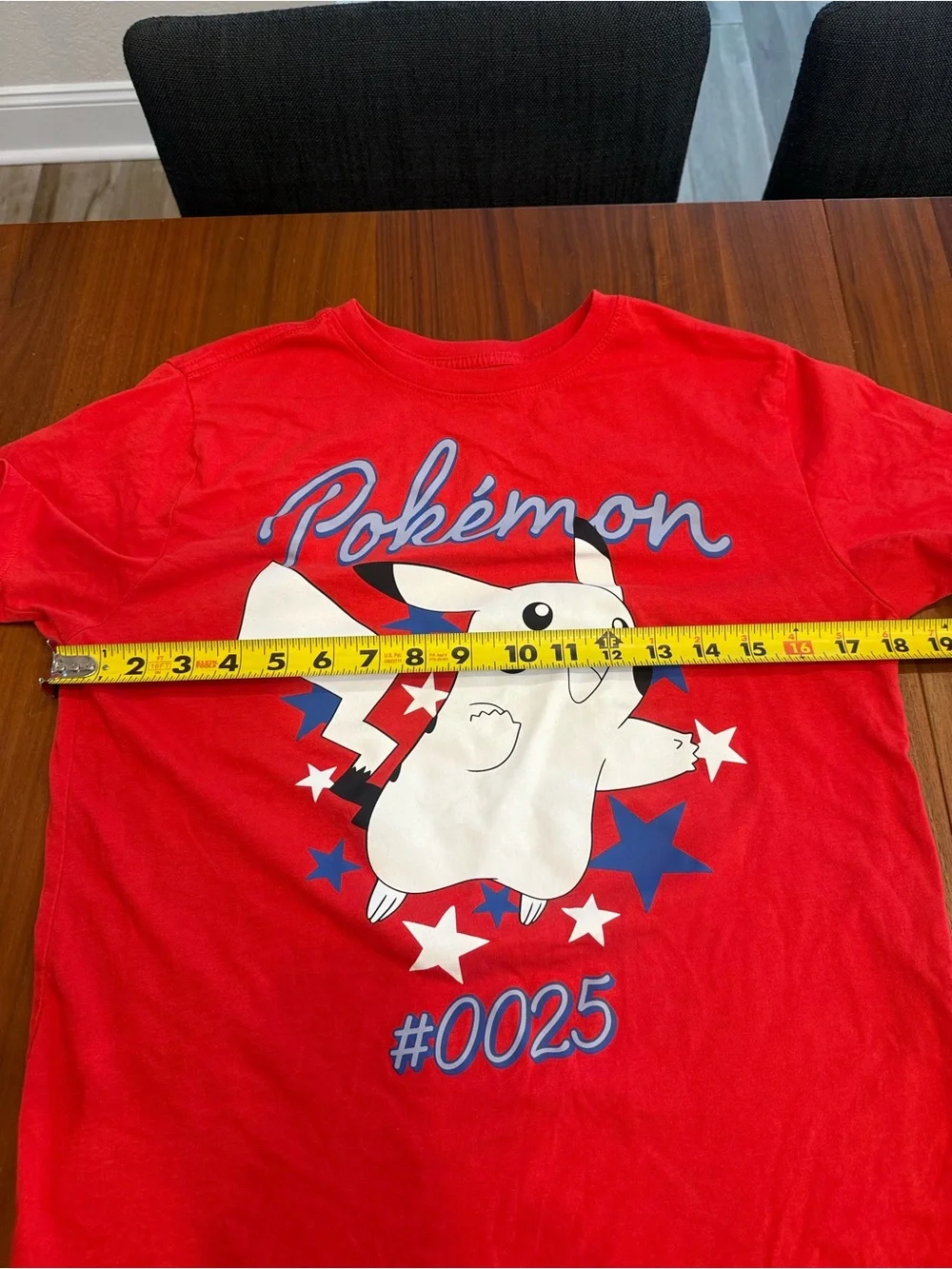 Red Pikachu Graphic Tee for Kids